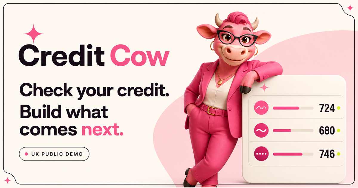 Credit Cow, the capable Pink Cow helper